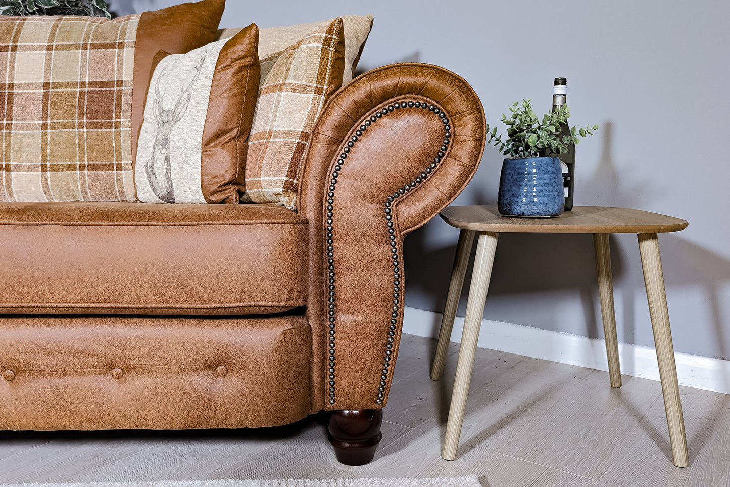 Cambridge 3 Seater Sofa Scatter Back | Tan