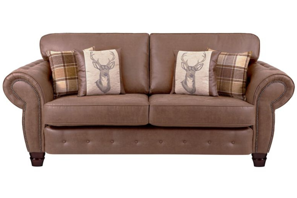 Cambridge 3 Seater Sofa Standard Back Tan Jaspers of Hinckley Ltd