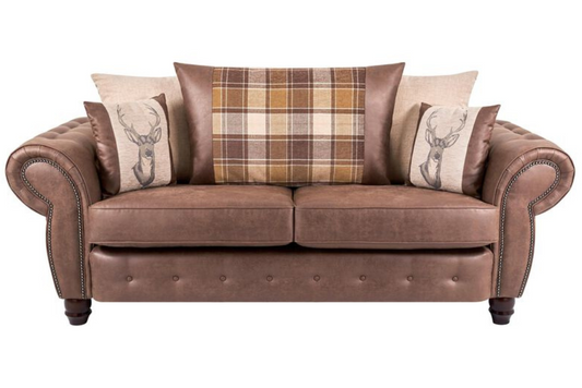 Cambridge 3 Seater Sofa Scatter Back | Tan