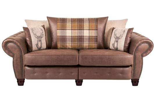 Cambridge 3 Seater Split Sofa Scatter Back | Tan