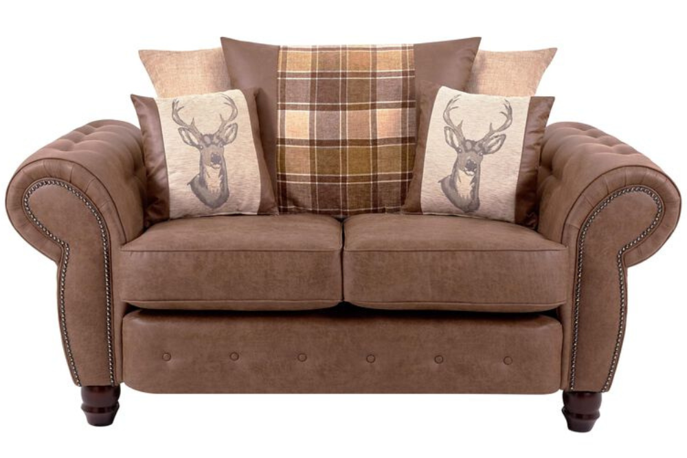 Cambridge 2 Seater Sofa Scatter Back | Tan