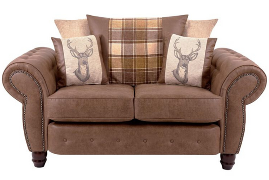 Cambridge 2 Seater Sofa Scatter Back | Tan