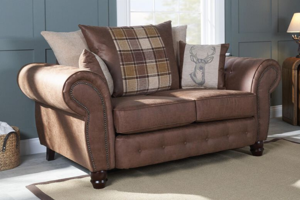 Cambridge 2 Seater Sofa Scatter Back | Tan