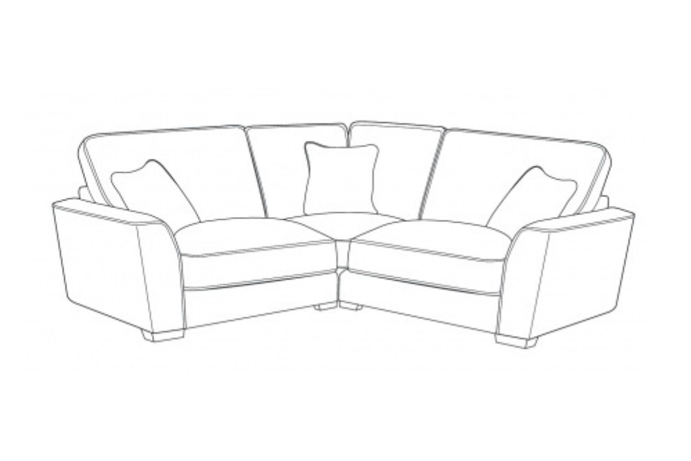 York 1C1 2 Arm Cornergroup Sofa - Fitted Back