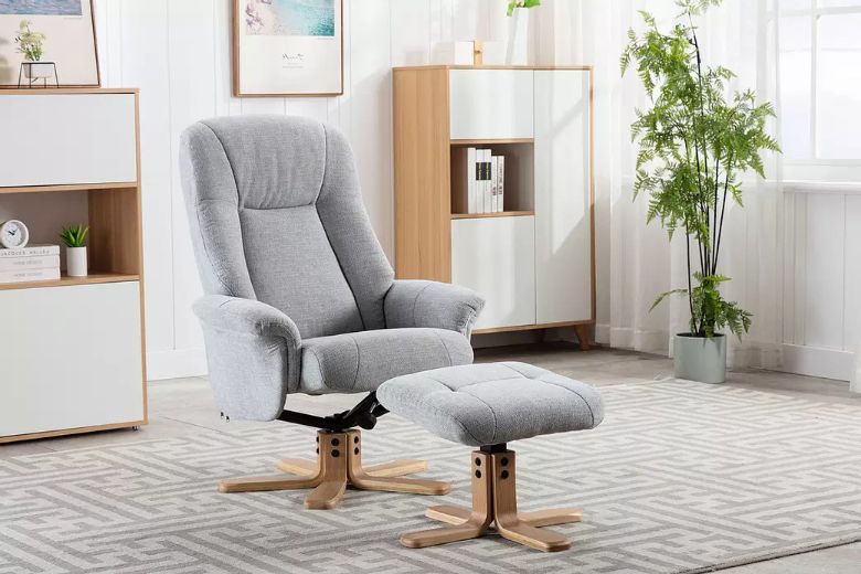 Hanover Swivel Recliner Chair & Stool