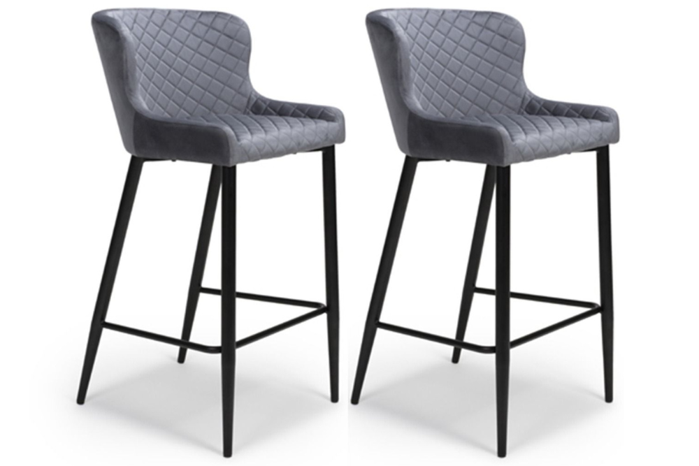 The Malmo Collection - Bar Stool SET OF 2 | Grey