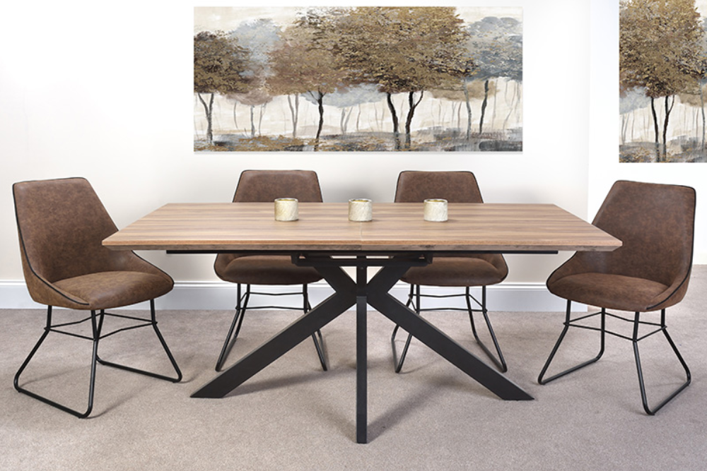The Melbourne Collection - 1800mm To 2200mm Rectangle Extending Dining Table | Available In Grey, Light Walnut & Oak