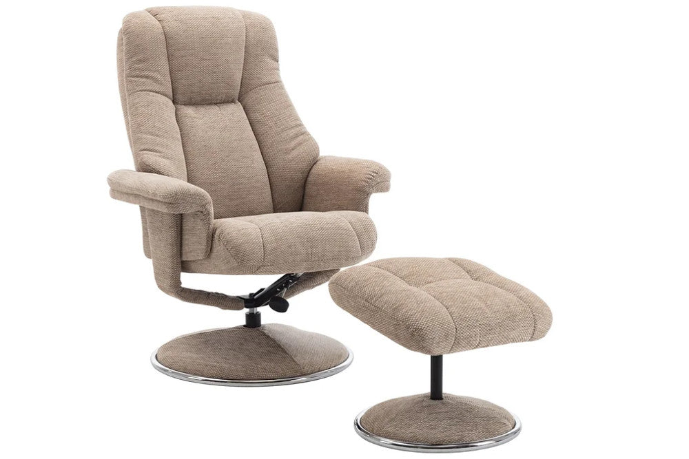 Dallas - Swivel Recliner Chair & Stool