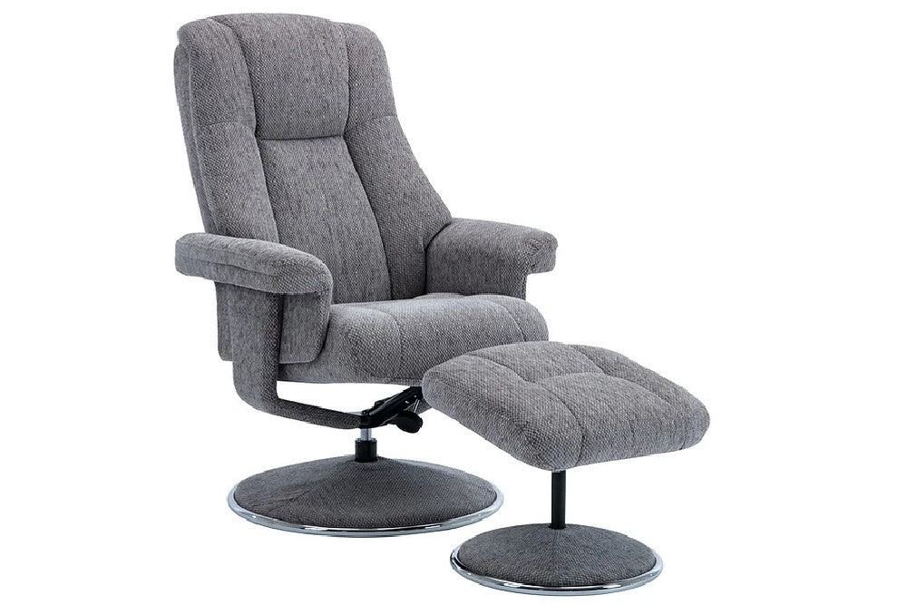 Dallas - Swivel Recliner Chair & Stool