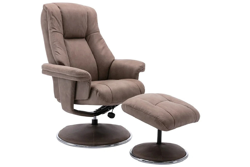 Dallas - Swivel Recliner Chair & Stool