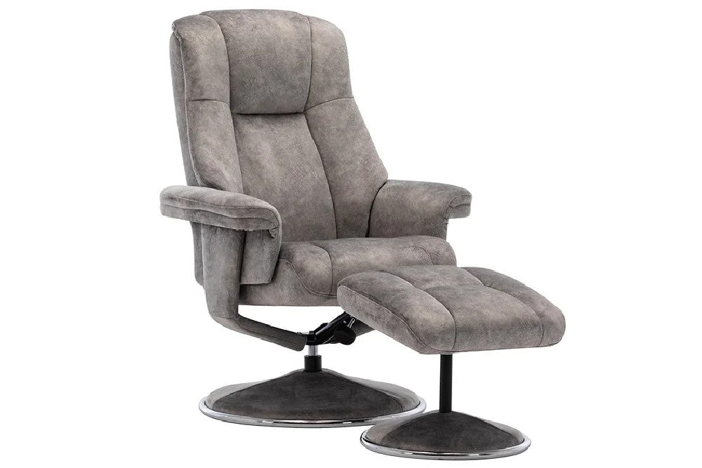 Dallas - Swivel Recliner Chair & Stool