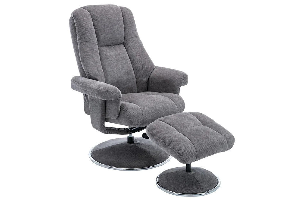 Dallas - Swivel Recliner Chair & Stool