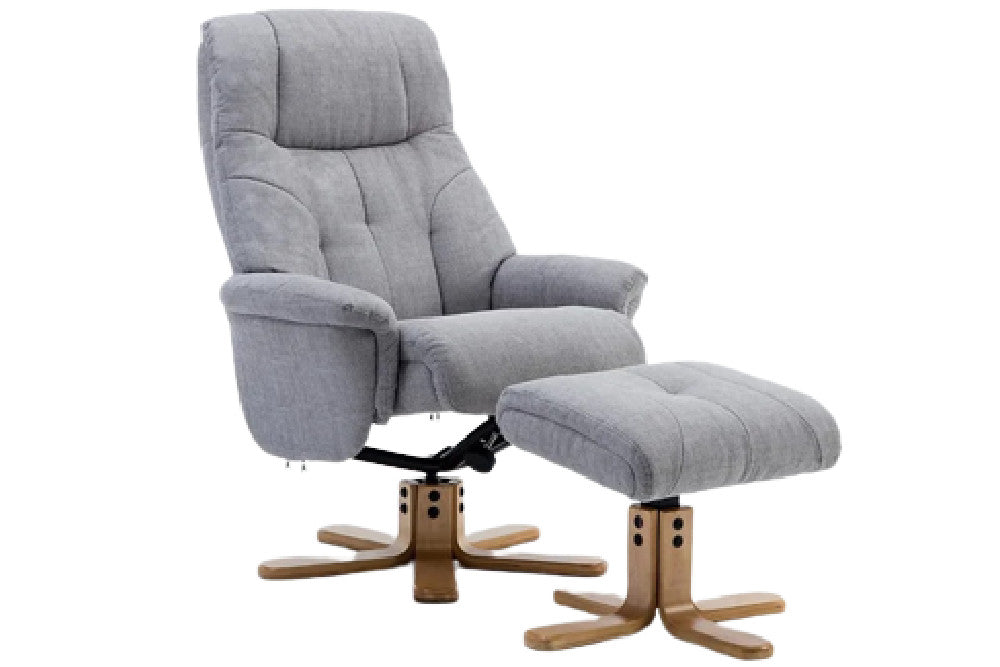 Nice - Swivel Recliner Chair & Stool