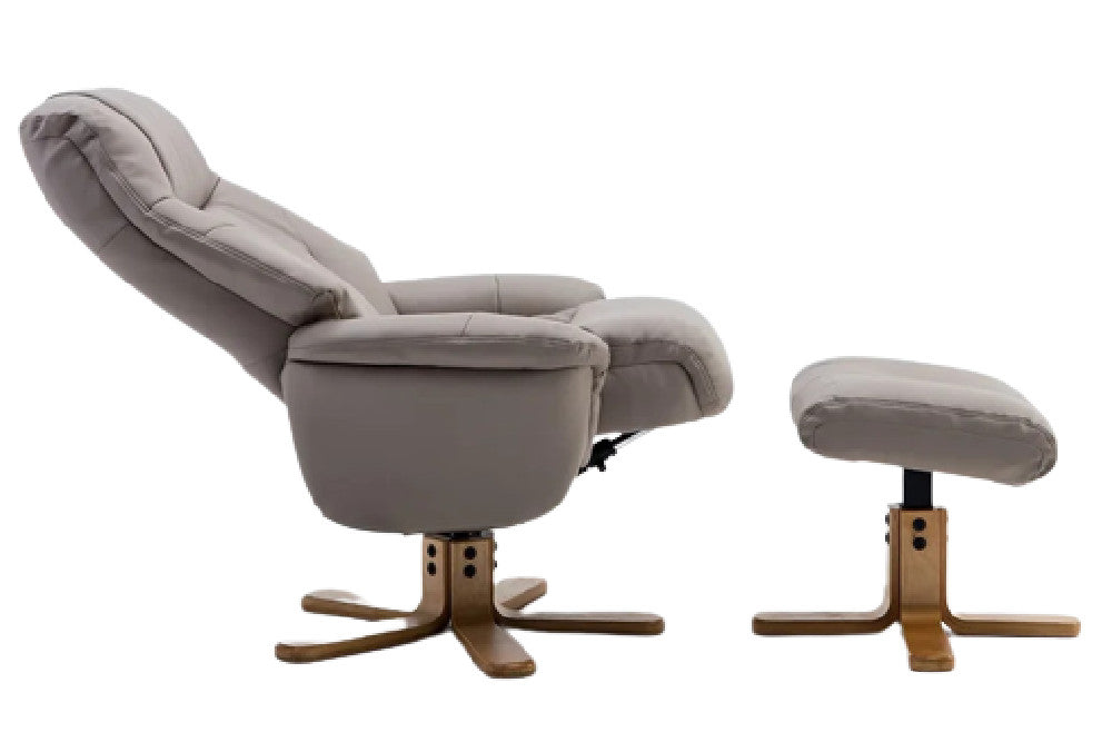 Nice - Swivel Recliner Chair & Stool