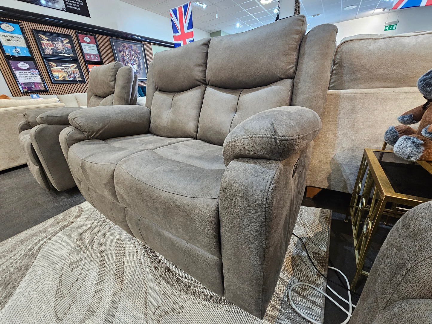 Rome 2 Seater Power Recliner Sofa + Power Recliner Chair Set