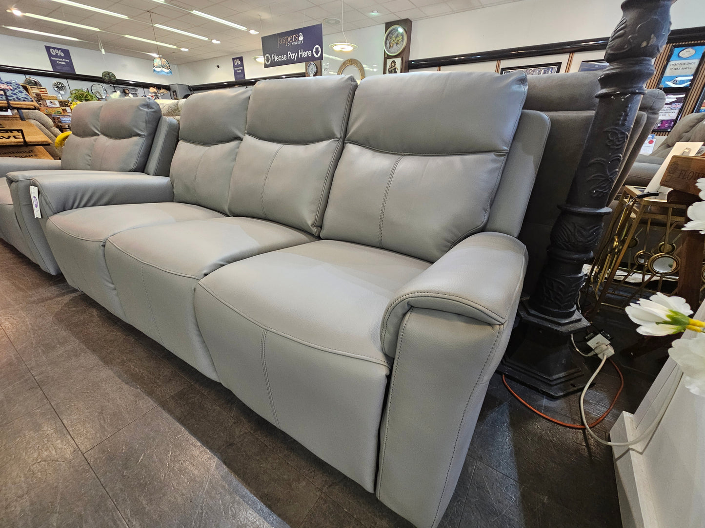 Turin 3 Seater Console Sofa + 2 Seater Power Recliner Sofa Set