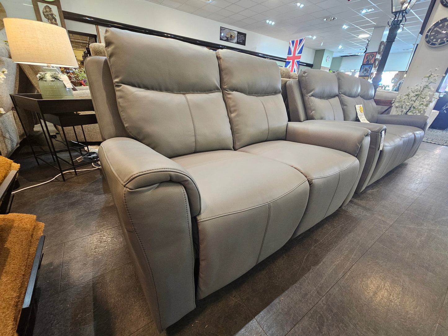 Turin 3 Seater Console Sofa + 2 Seater Power Recliner Sofa Set