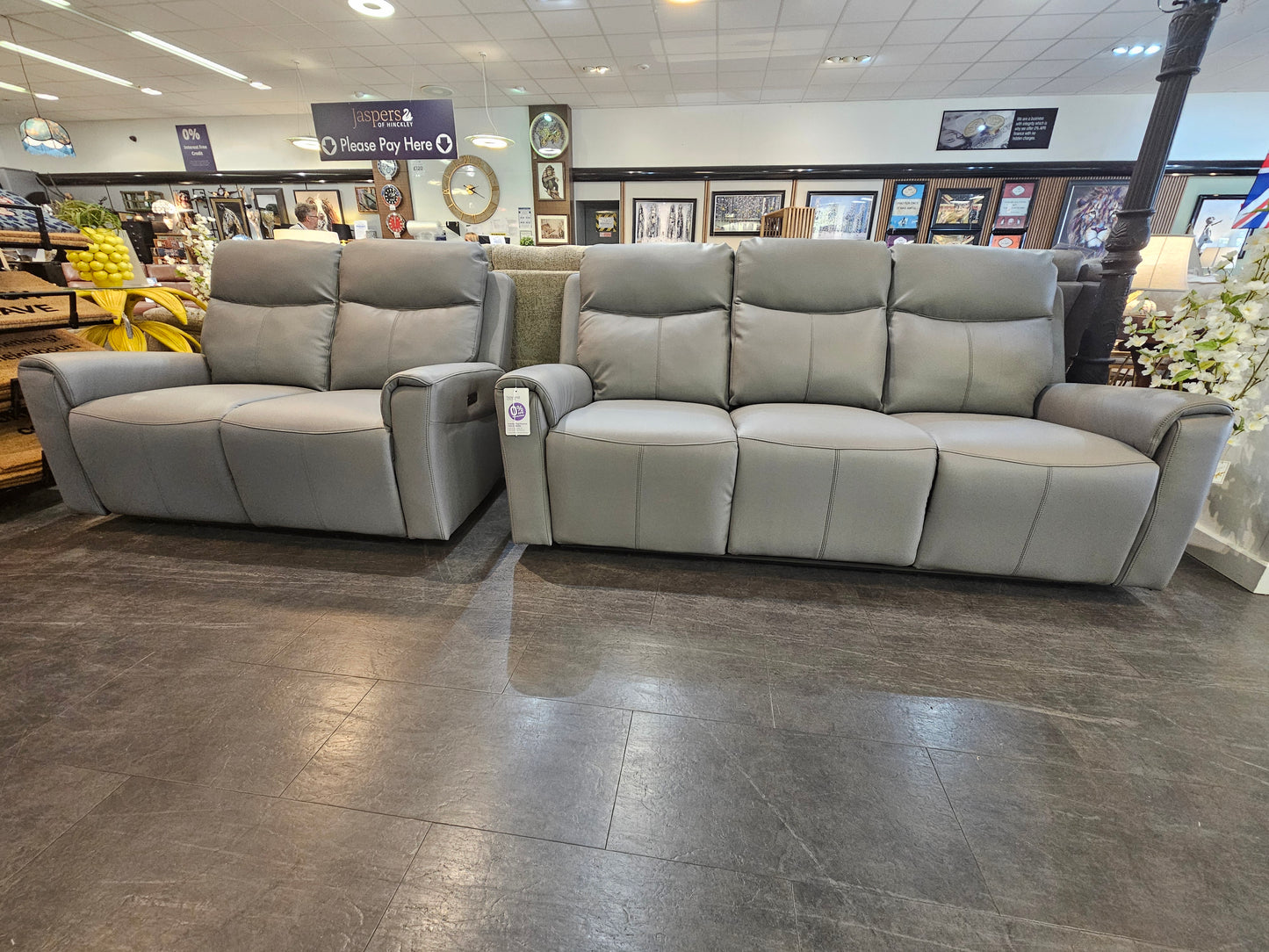 Turin 3 Seater Console Sofa + 2 Seater Power Recliner Sofa Set