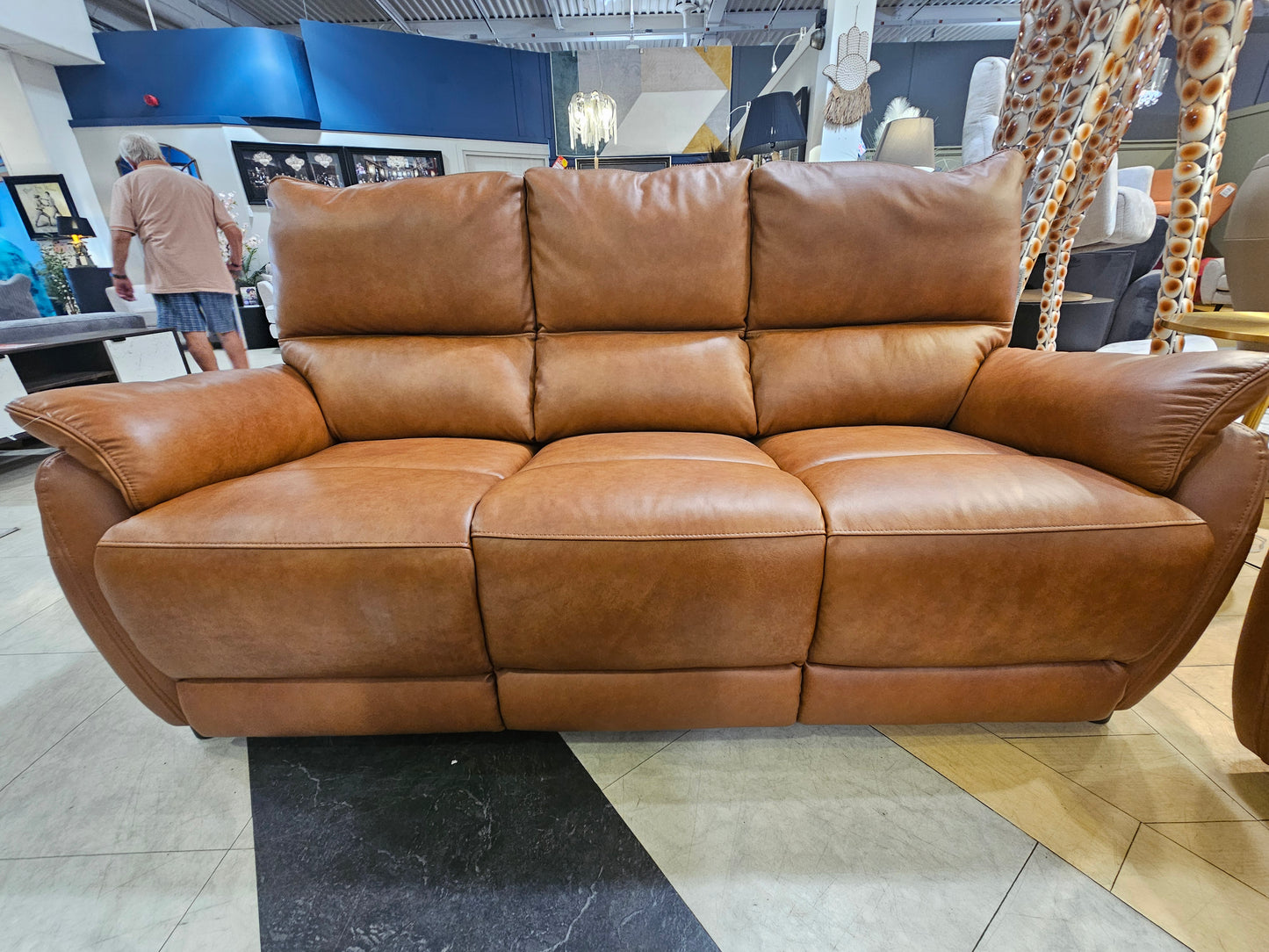 Lotus 3 Seater Sofa + 2 Seater Power Recliner Sofa
