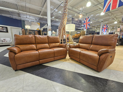 Lotus 3 Seater Sofa + 2 Seater Power Recliner Sofa