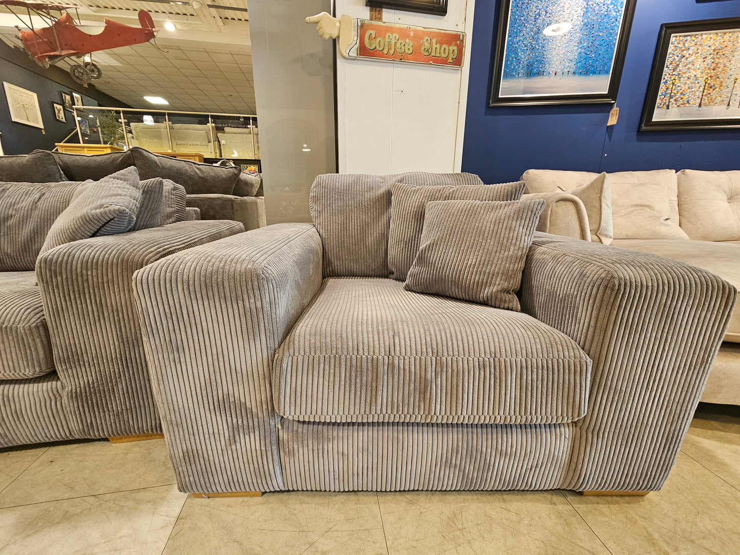 Fincham 4 Seater Split Sofa + Chair Set