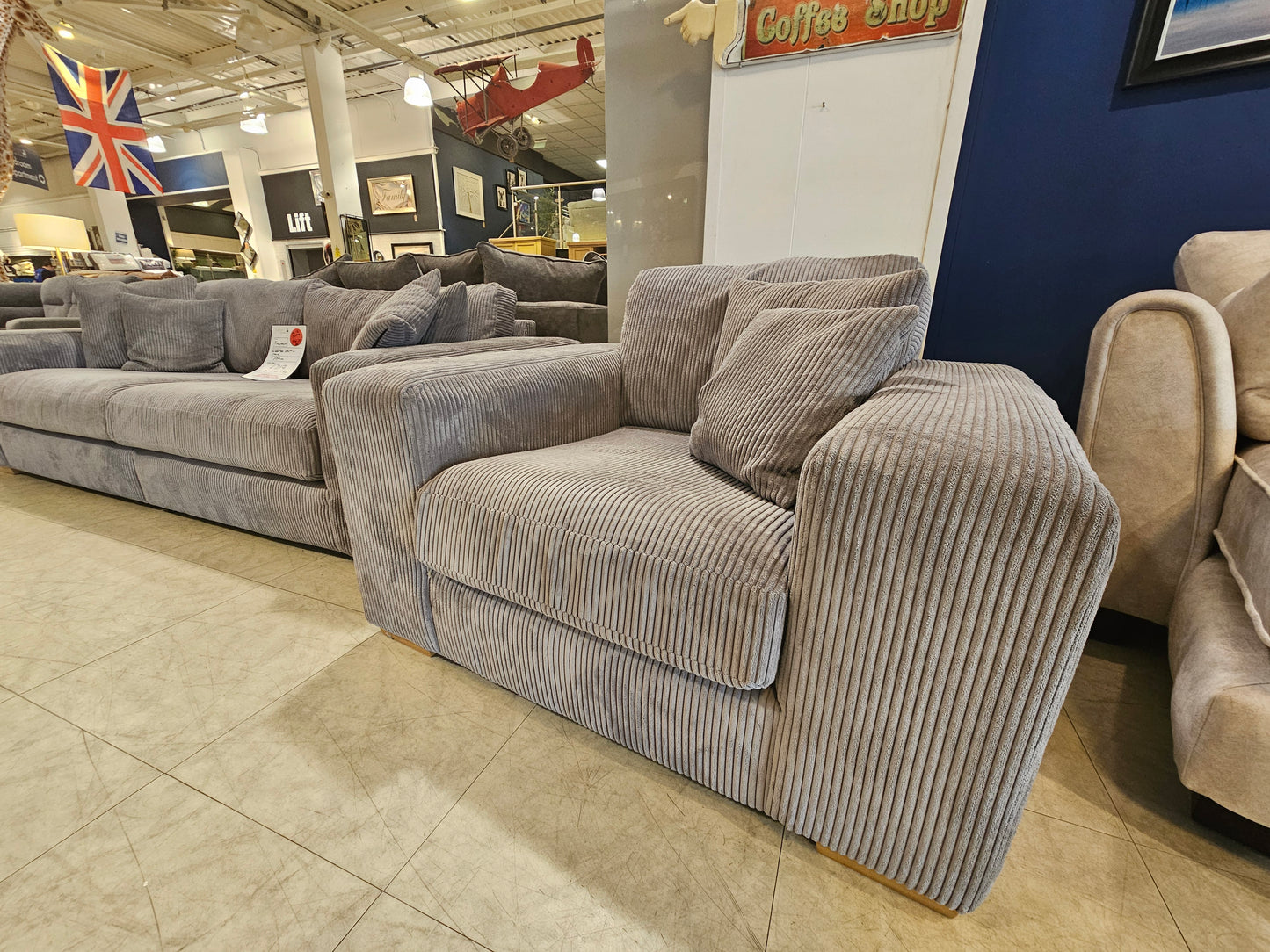 Fincham 4 Seater Split Sofa + Chair Set