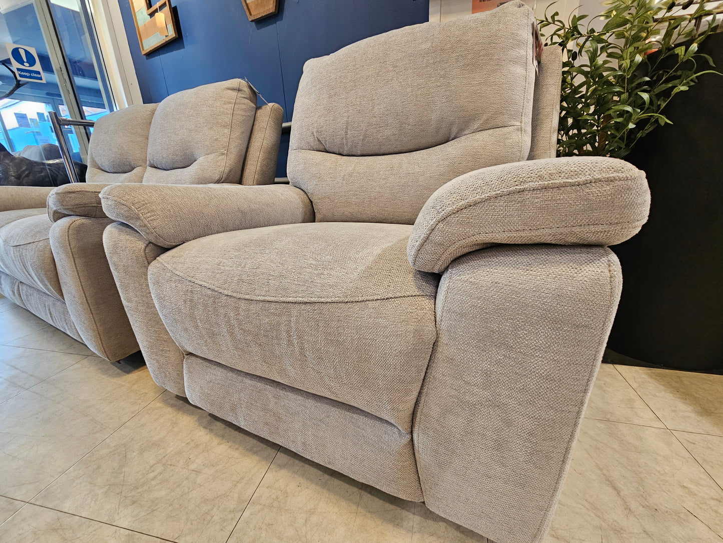 Burton 2 Manual Seater + Power Chair Recliner Set