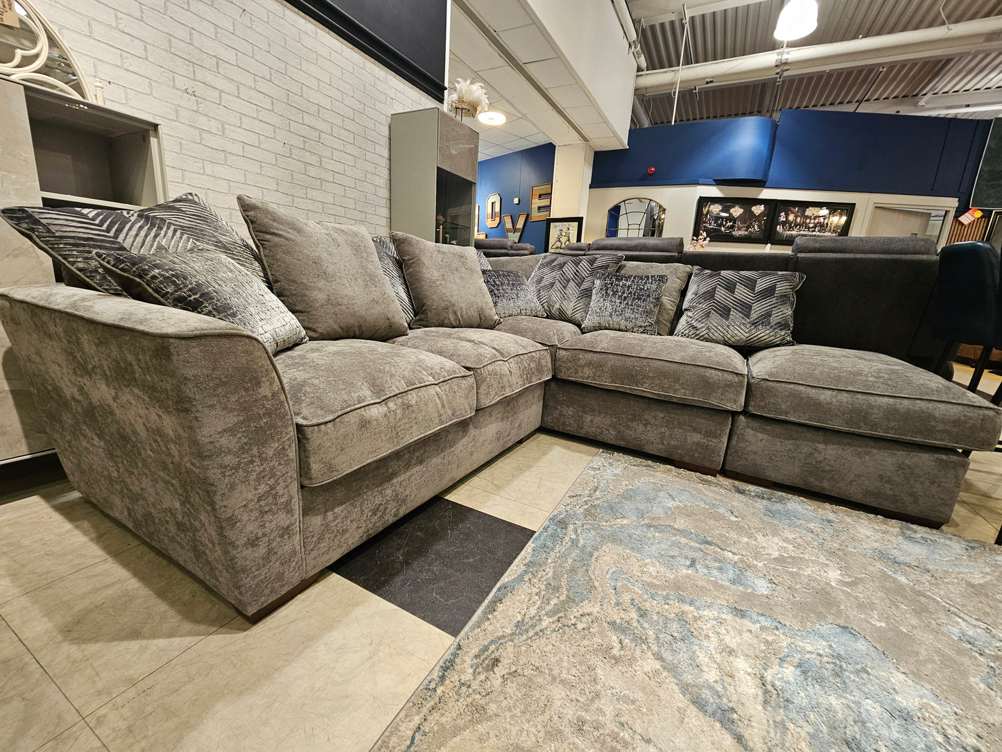 Kingston Corner Sofa + Footstool Set