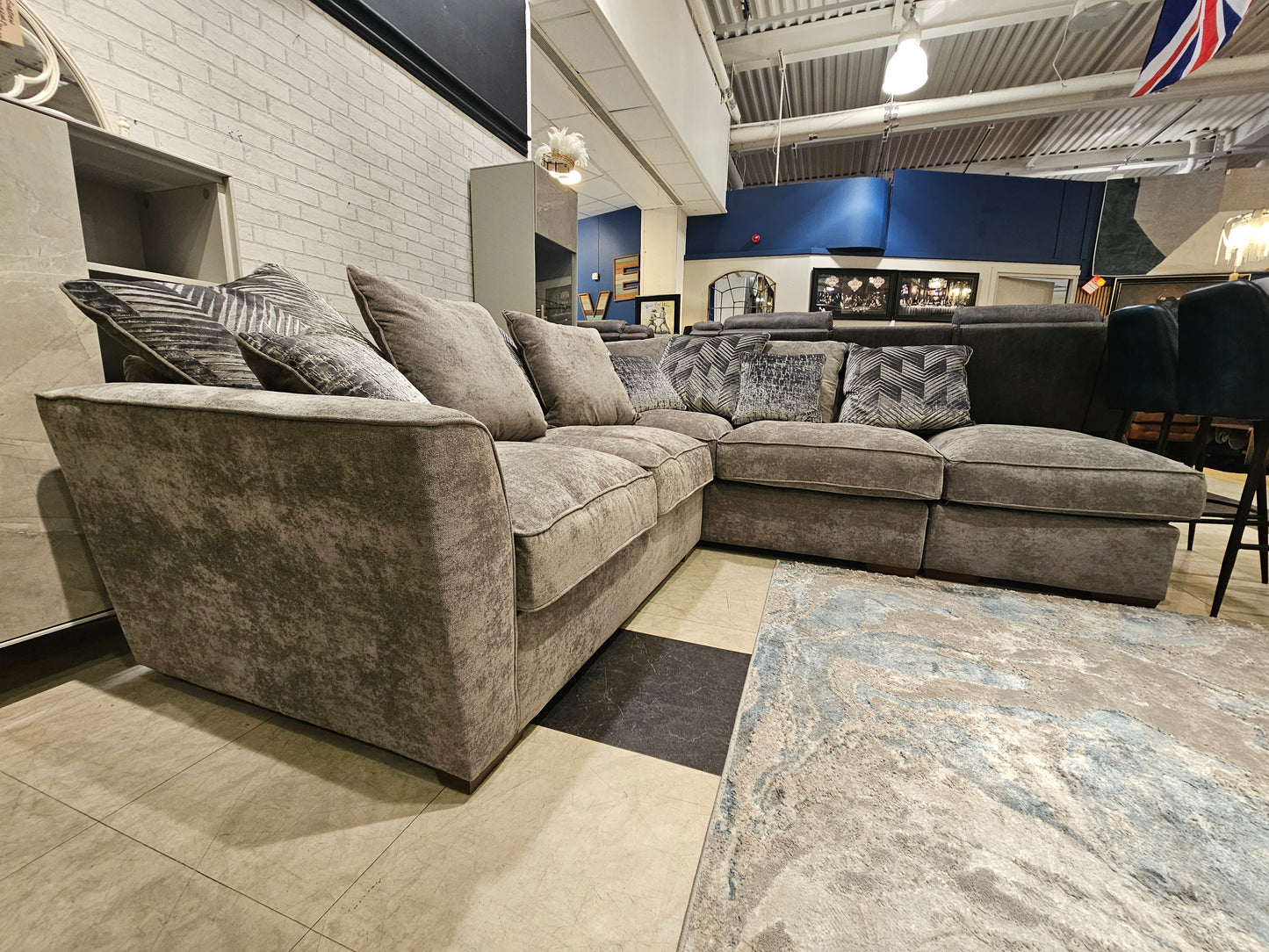 Kingston Corner Sofa + Footstool Set
