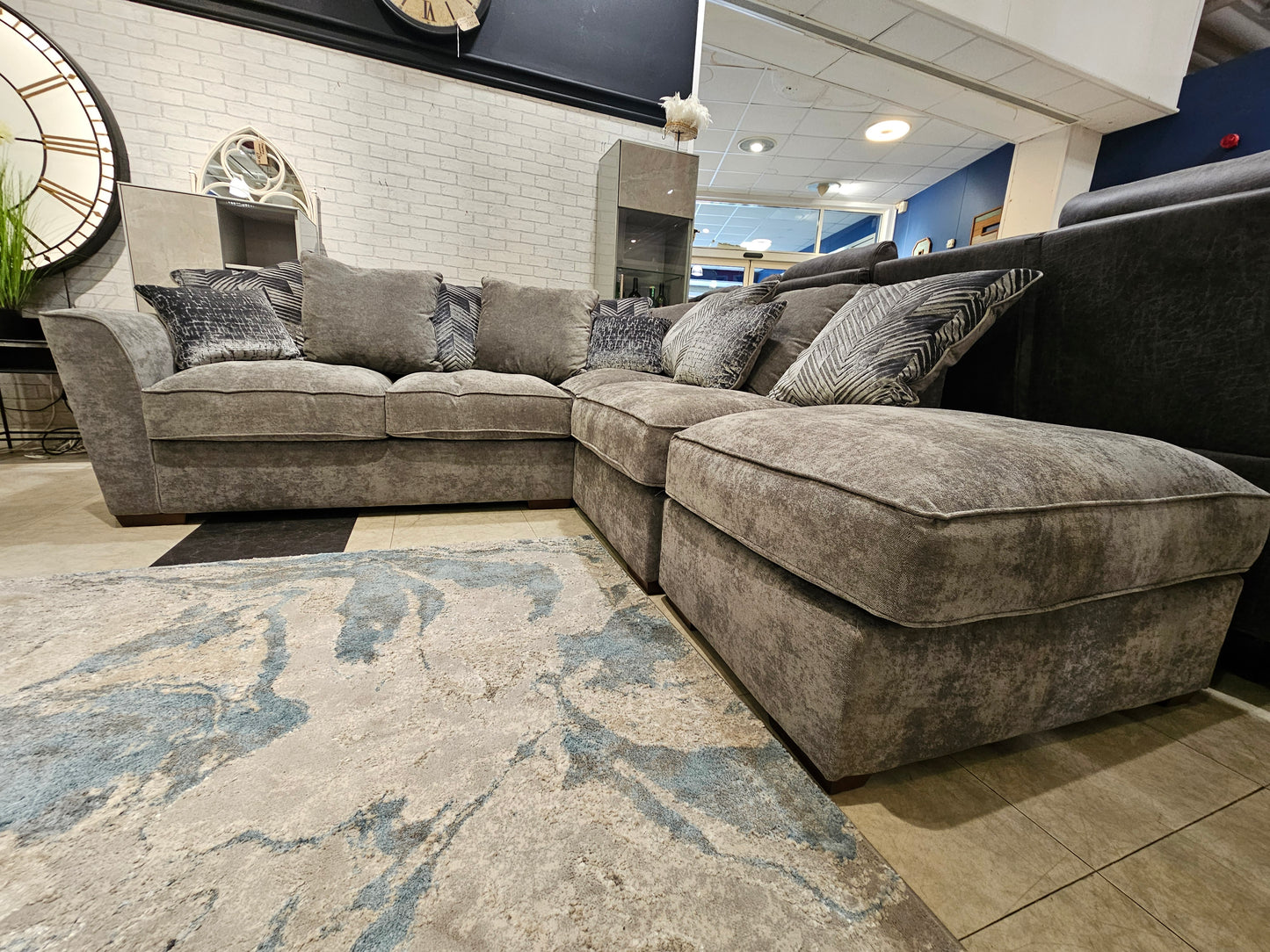 Kingston Corner Sofa + Footstool Set