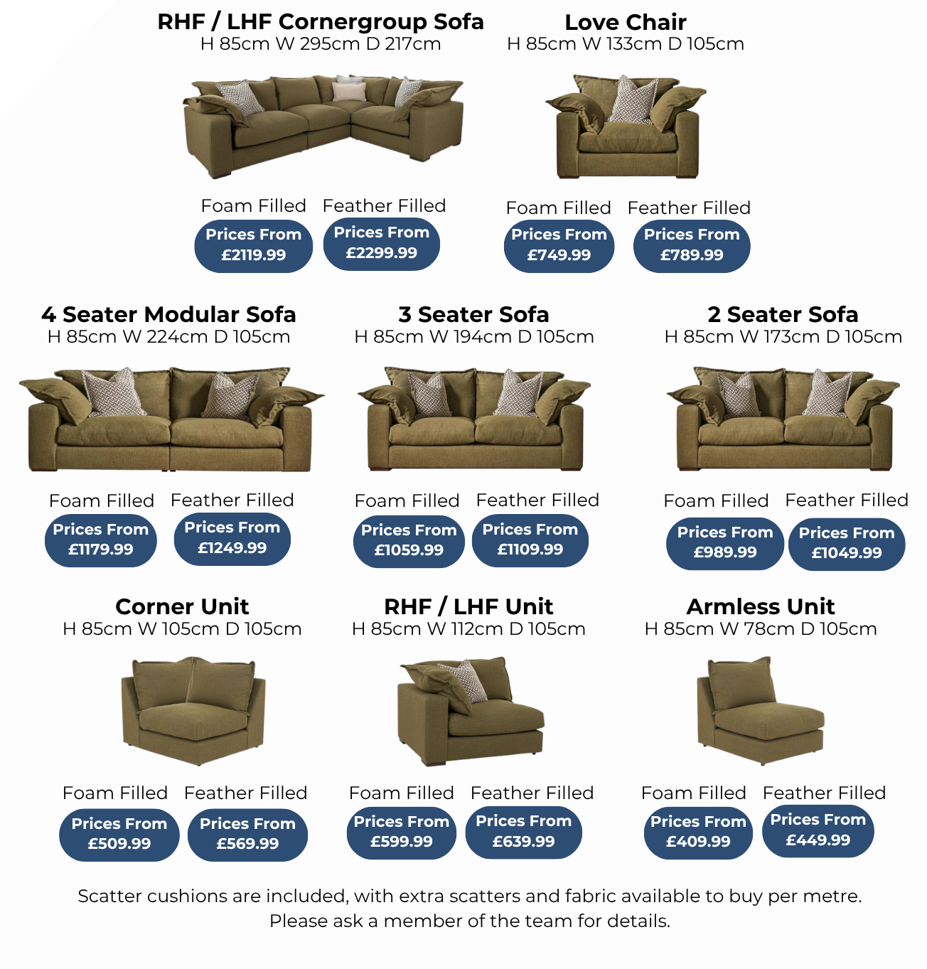 Lydia Sofa Collection