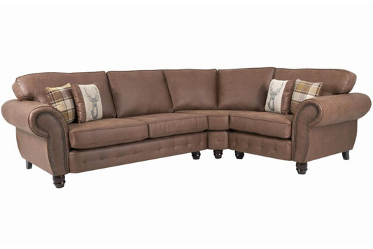 Cambridge 2C1 Corner Sofa Fitted Back | Tan