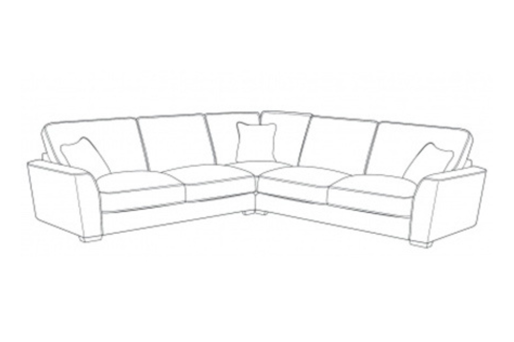 York 2C2 2 Arm Cornergroup Sofa (LH2/COR/RH2) - Fitted Back