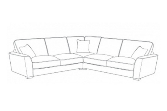 York 2C2 2 Arm Cornergroup Sofa (LH2/COR/RH2) - Fitted Back