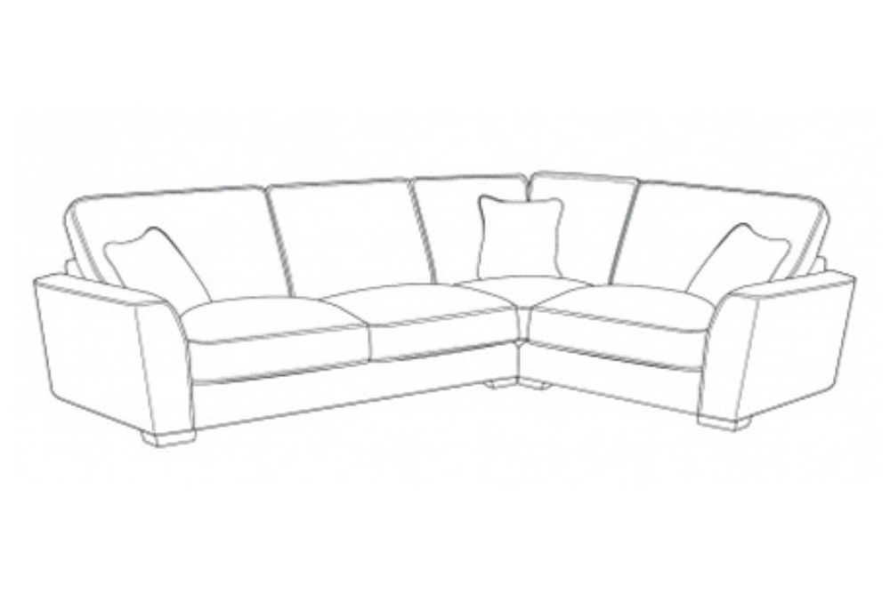 York 2C1 2 Arm Cornergroup Sofa (LH2/COR/RH1) - Fitted Back