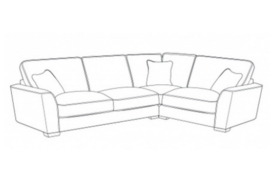 York 2C1 2 Arm Cornergroup Sofa (LH2/COR/RH1) - Fitted Back