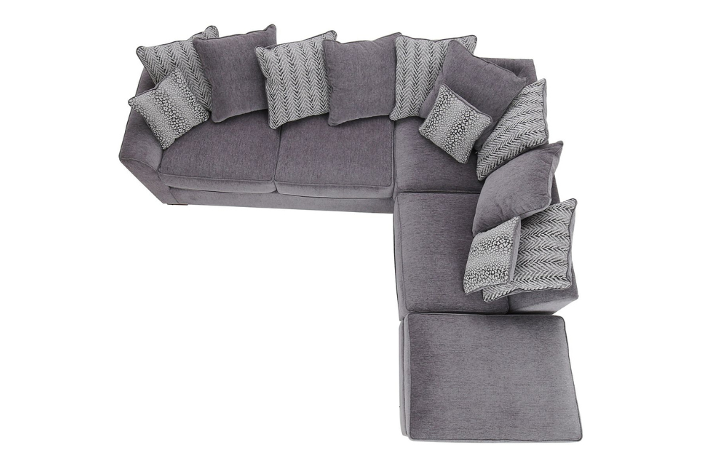York Cornergroup Sofa & Stool - Scatter Back