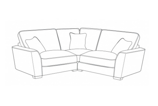 York 1C1 2 Arm Cornergroup Sofa - Fitted Back