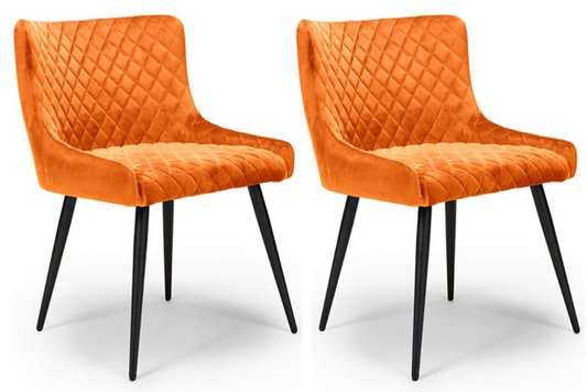 The Malmo Collection - Dining Chair SET OF 2 | Burnt Orange