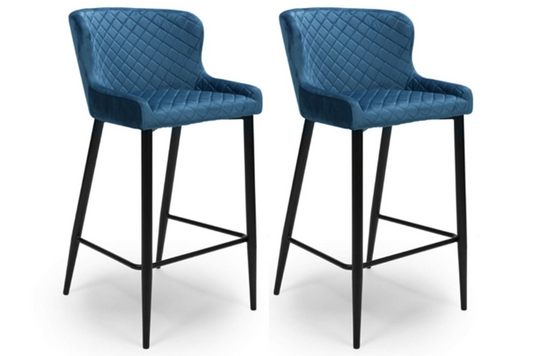 The Malmo Collection - Bar Stool SET OF 2 | Blue