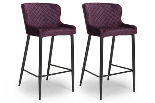 The Malmo Collection - Bar Stool SET OF 2 | Mulberry