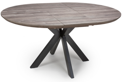 The Melbourne Collection - 1200mm To 1600mm Extending Round Dining Table | Available In Grey, Light Walnut & Oak