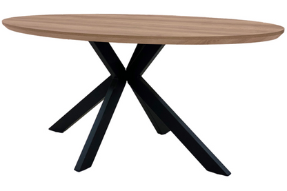 The Melbourne Collection - 1800mm Oval Dining Table | Available In Grey, Light Walnut & Oak