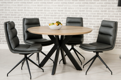 The Melbourne Collection - 1200mm Round Dining Table | Available In Grey, Light Walnut & Oak
