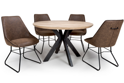 The Melbourne Collection - 1200mm Round Dining Table | Available In Grey, Light Walnut & Oak