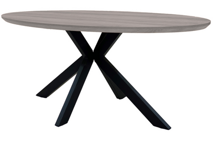The Melbourne Collection - 2200mm Oval Dining Table | Available In Grey, Light Walnut & Oak