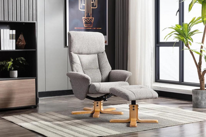 Marbella - Swivel Recliner Chair & Footstool