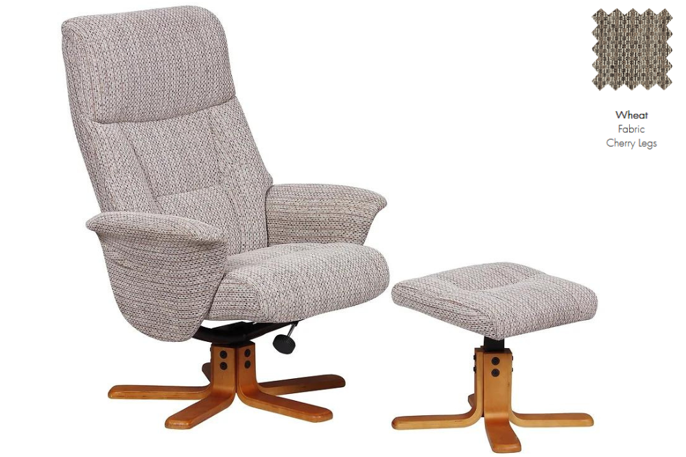 Marbella - Swivel Recliner Chair & Footstool