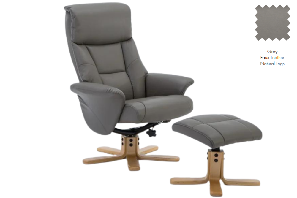 Marbella - Swivel Recliner Chair & Footstool