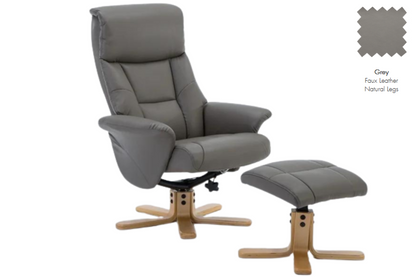 Marbella - Swivel Recliner Chair & Footstool
